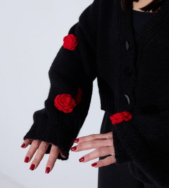 Кардиган Eternal Bloom Чорний | Showroom By Nona — зображення 3 Кардиган Eternal Bloom Чорний | Showroom By Nona — зображення 3